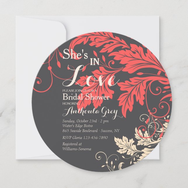 Foliage Drama Invitation (Front)