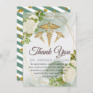 Foliage Elegant Doctor   Nurse Thank You Card