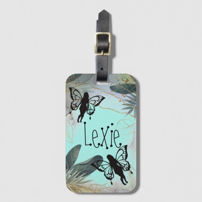 Foliage Fantasy Fairies  Luggage Tag (Front Vertical)