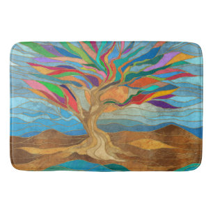 Foliage Fantasy Mosaic Tree Bath Mat