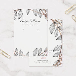 Foliage geometric frame jewellery display card