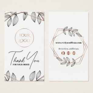 Foliage geometric frame package insert