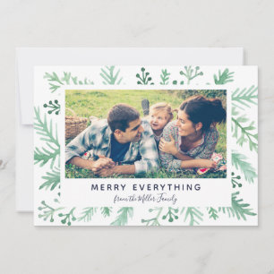 Foliage Greeting Holiday Photo Merry Everything