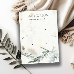 Foliage Handmade Paper Texture 2 Earring Display Business Card