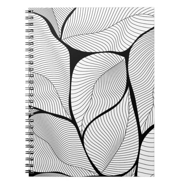 Foliage leaves background pattern notebook (Front)