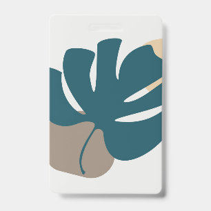 Foliage line with abstract shape ID badge