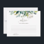Foliage Marriage Advice Cards<br><div class="desc">These foliage marriage advice cards are the perfect activity for a rustic wedding reception or bridal shower. The design features a boho frame of green leaves and leafy greenery botanicals. Personalise these cards with the name of the bride and groom.</div>