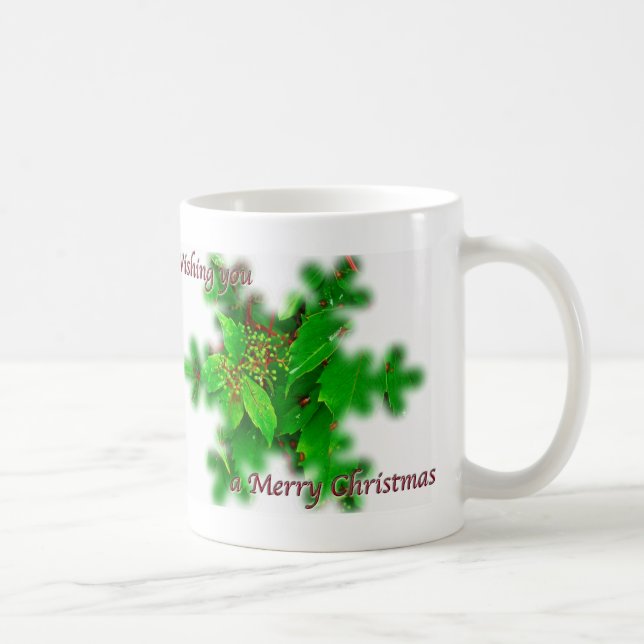 Foliage Merry Christmas Mug (Right)