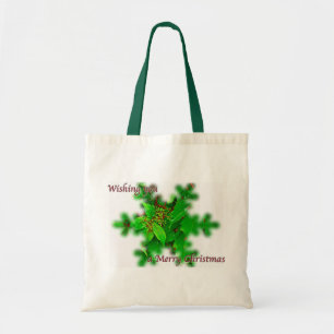 Foliage Merry Christmas Tote Bag