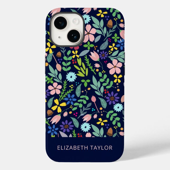 Foliage Modern Floral Case-Mate iPhone Case (Back)