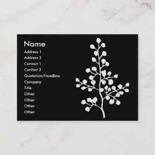 Foliage No. 4 Mono   Business Card