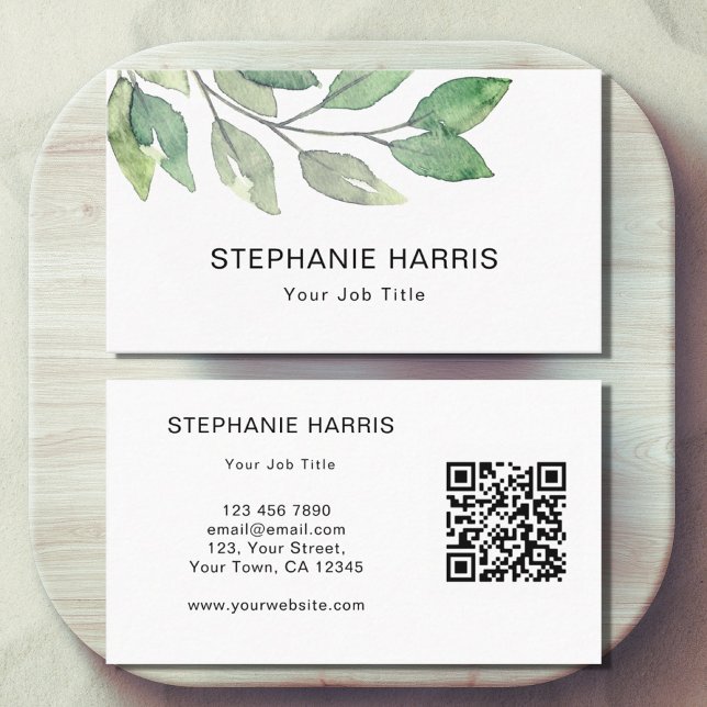 Foliage QR Code Business Card (Creator Uploaded)
