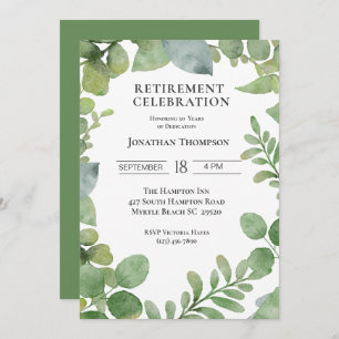 Foliage  Retirement Party Celebration   Invitation