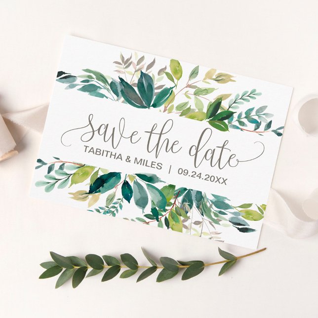 Foliage Save the Date Announcement Postcard (Creator Uploaded)