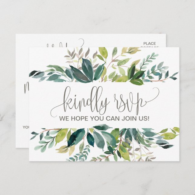Foliage Song Request RSVP Postcard (Front/Back)