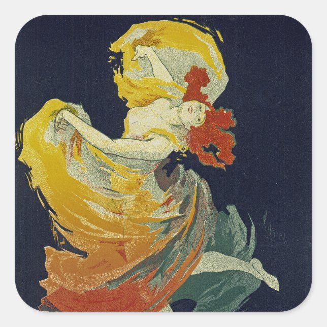 Folies Berger ~ La Loie Fuller Square Sticker (Front)
