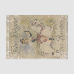 Folies Bergere French Horse Woman Tissue Paper