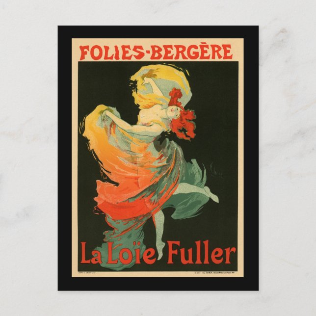 Folies Bergere La Loie Fuller Postcard (Front)