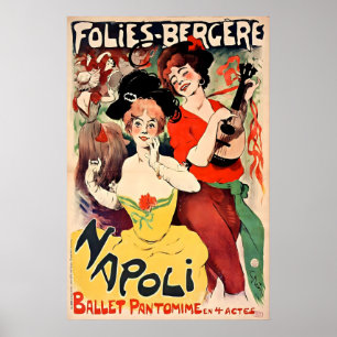 Folies Bergère Paris 1901 POSTER PRINT A5-A1