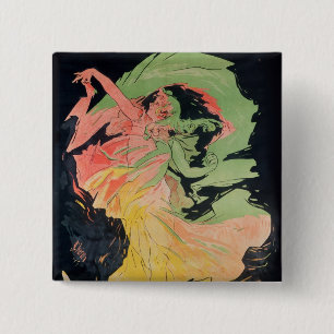 Folies Bergeres: Loie Fuller, France 15 Cm Square Badge