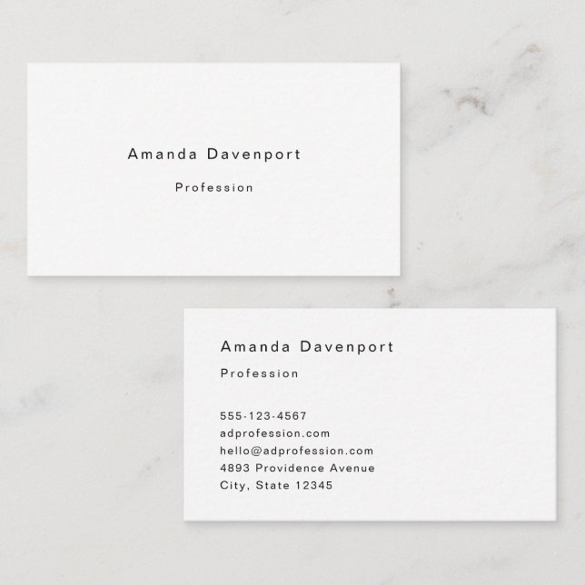Folio Book Font Business Template Card (Front/Back)