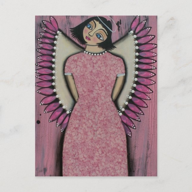 FOLK ART Angel Mist BY LORI EVERETT postcard (Front)