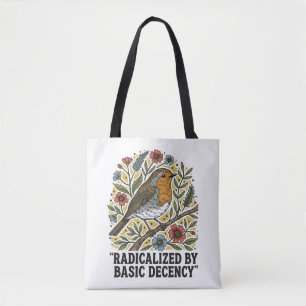 Folk Art Bird Illustration for Social Justice  Tote Bag