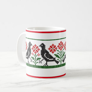 Folk Art Birds Coffee Mug