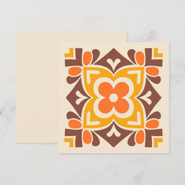 Folk Art Bloom Invitation (Front/Back)