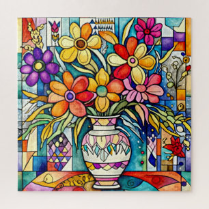 Folk Art Bouquet Puzzle