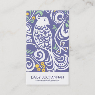 Folk Art Business Card   Purple