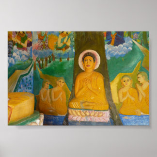 Folk-art Cambodian Buddha image Poster