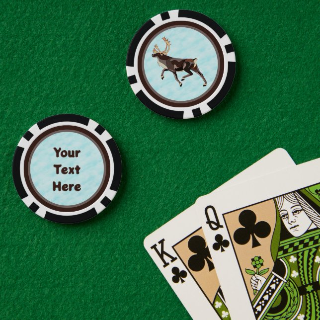 Folk Art Caribou/Reindeer Poker Chips (Poker Table (Double))