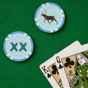Folk Art Caribou/Reindeer Poker Chips