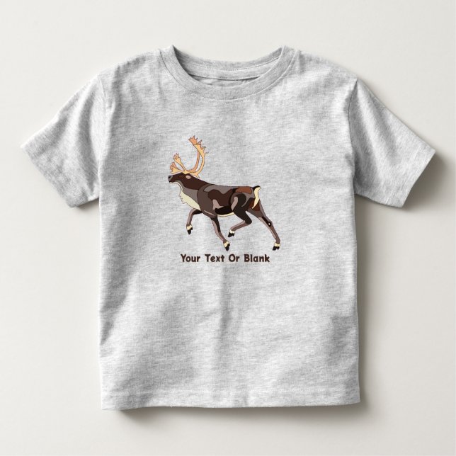 Folk Art Caribou/Reindeer Toddler T-Shirt (Front)