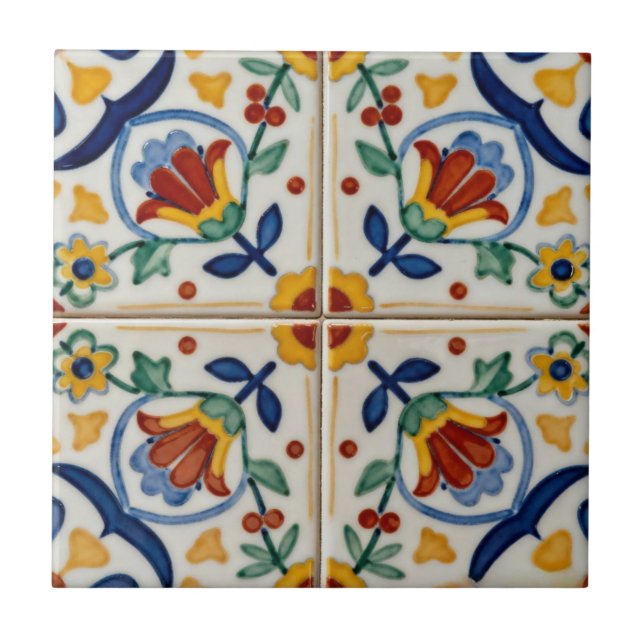 Folk Art Ceramic Tile (Front)