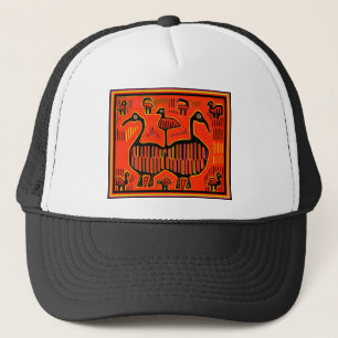 Folk Art Colourful Birds Trucker Hat