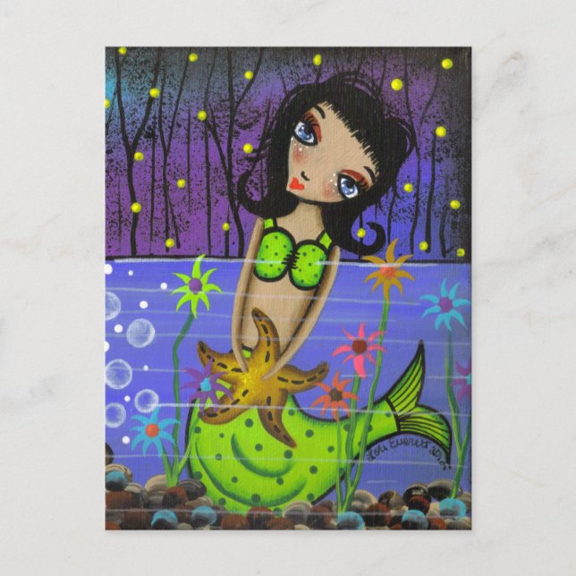 Folk Art Day Of The Dead By Lori Everett Postcard (Front)