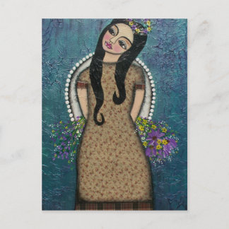 FOLK ART Faith BY LORI EVERETT postcard
