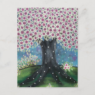 FOLK ART Falling Pearls BY LORI EVERETT postcard
