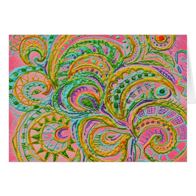 Folk Art Fantasy Pattern (Front Horizontal)