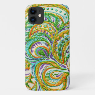 Folk Art Fantasy Pattern iPhone 11 Case