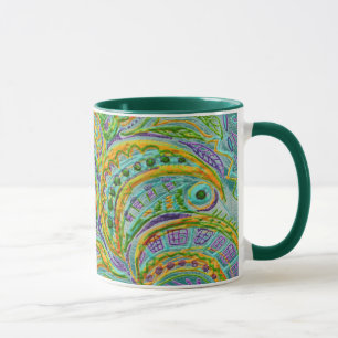 Folk Art Fantasy Pattern Mug