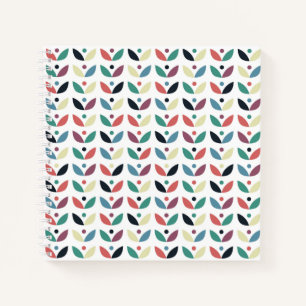 Folk Art Floral Geometric Pattern Notebook