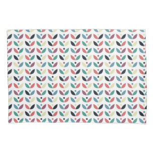 Folk Art Floral Geometric Pattern Pillowcase