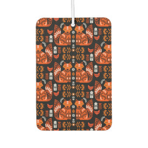 Folk Art Fox And Hen Car Air Freshener
