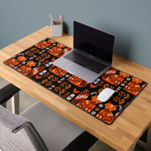 Folk Art Fox And Hen Desk Mat