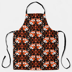 Folk Art Fox Print Decor Apron