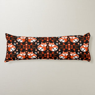 Folk Art Fox Print Decor Body Cushion