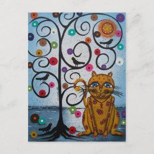 FOLK ART Fun In The Trees BY LORI EVERETT postcard
